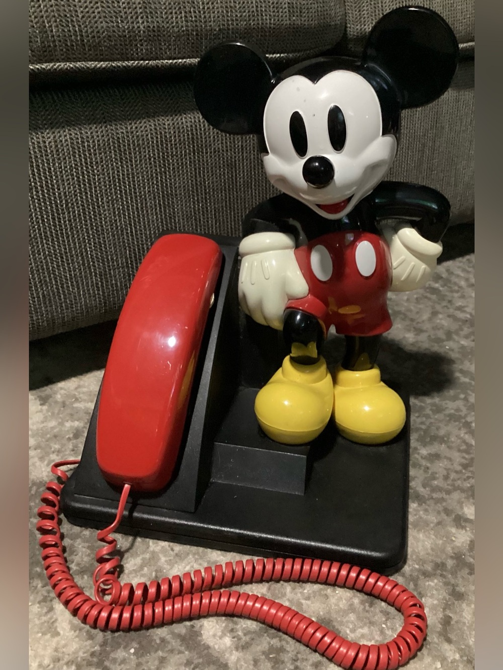 Vintage Mickey Mouse Disney Phone AT&T Land Line Desk Push Button Telephone ‘94